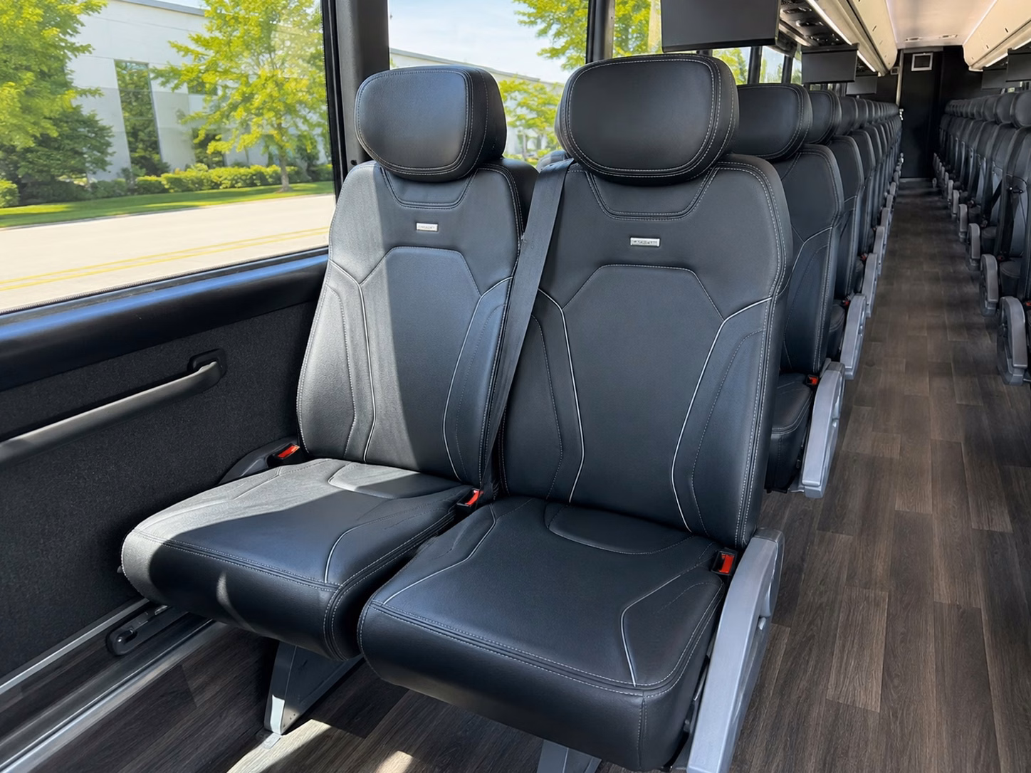 56 passenger charter bus interior